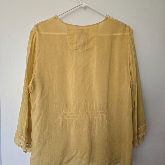 Johnny Was Pale Yellow Tunic - Picture 2 of 7